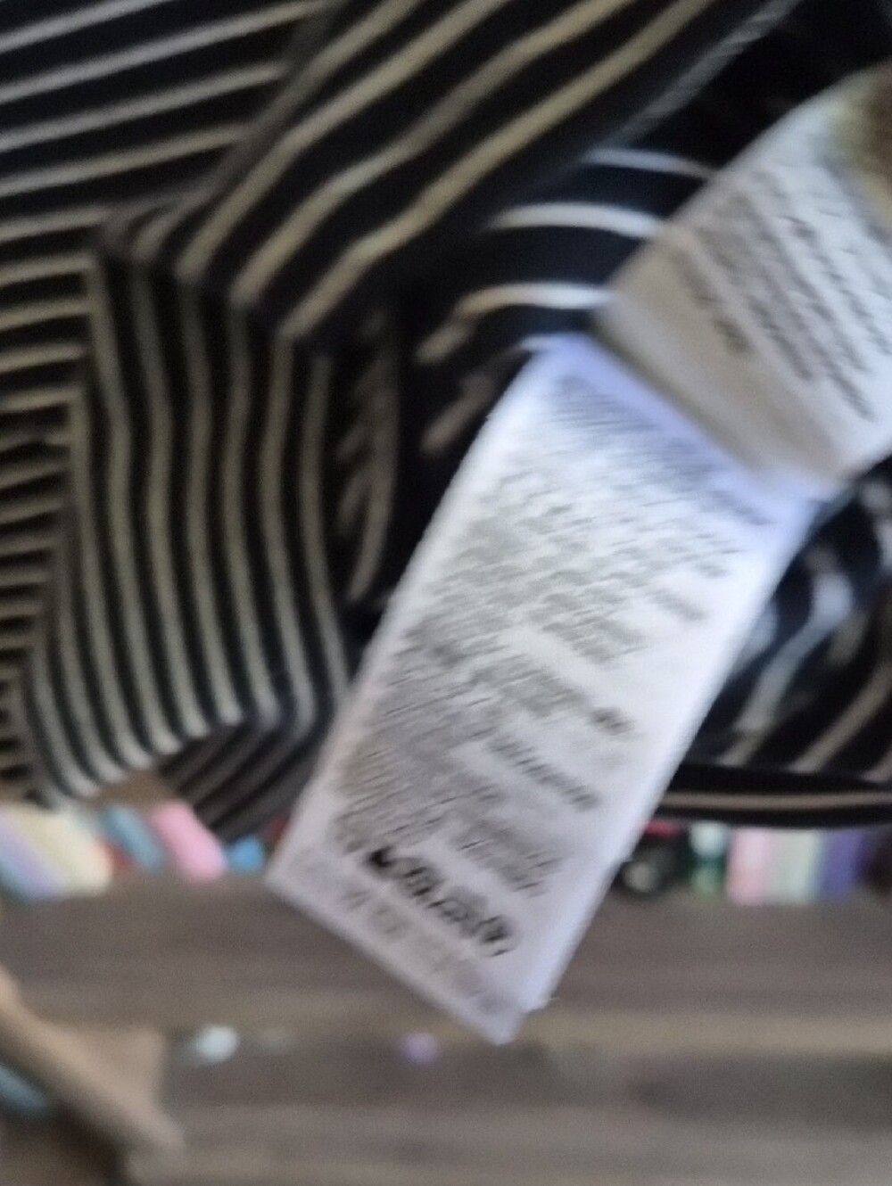 Levi's Navy and White Striped Mock-Neck Crop Top - Picture 6 of 6